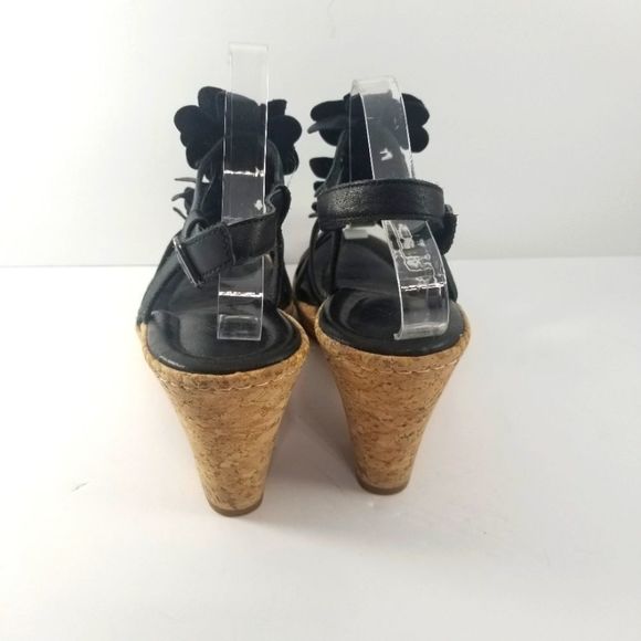 Nurture by Lamaze Black Sandals w/ Flower Cutouts Size 10M. S772 - Picture 3 of 6